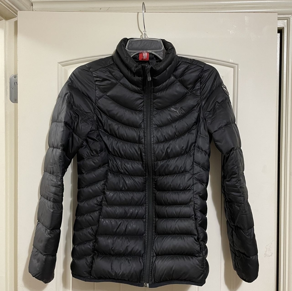 Puma Women's Black Quilted Puffer Down Jacket